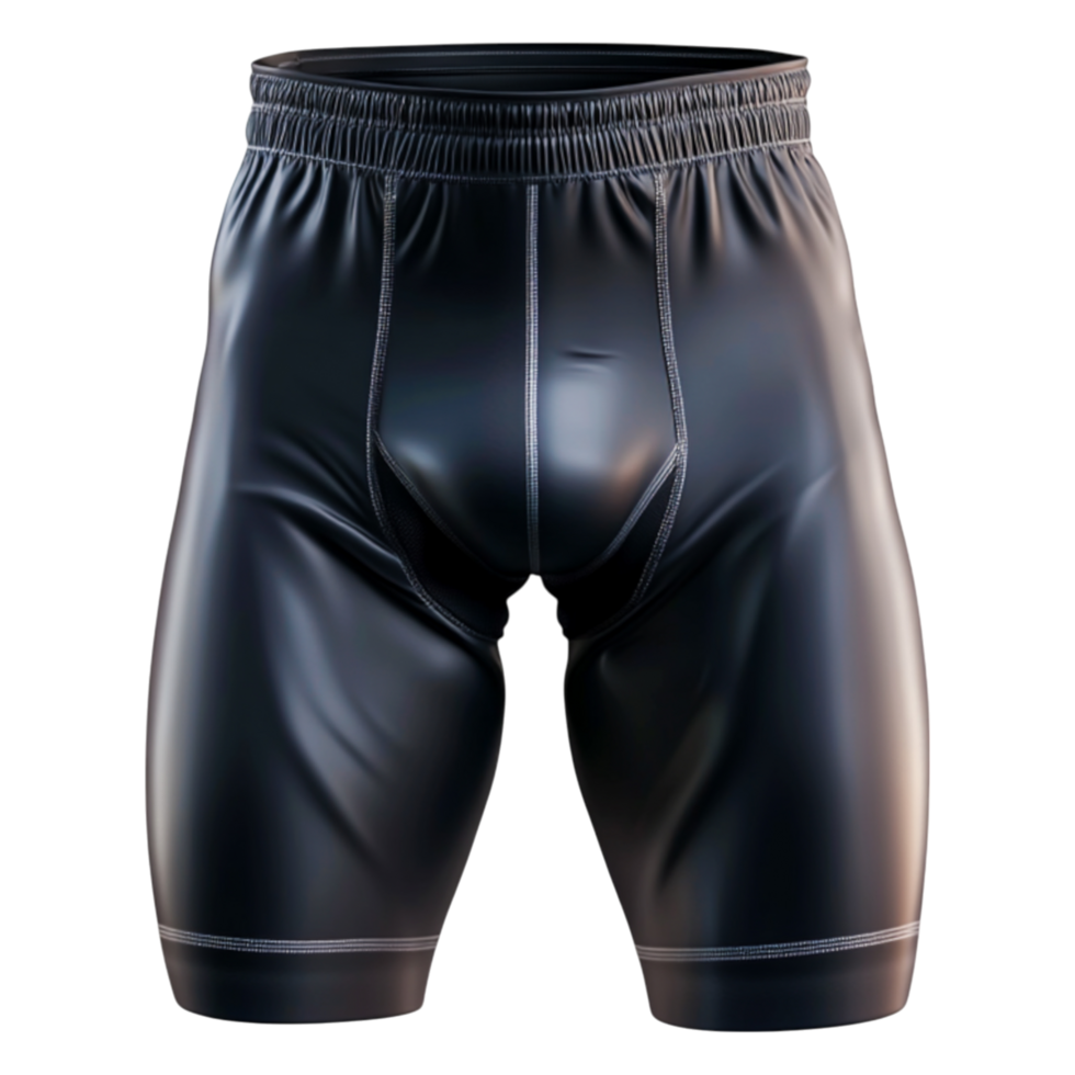 Realistic Black Sports Shorts with Elastic Waistband for Athletes png