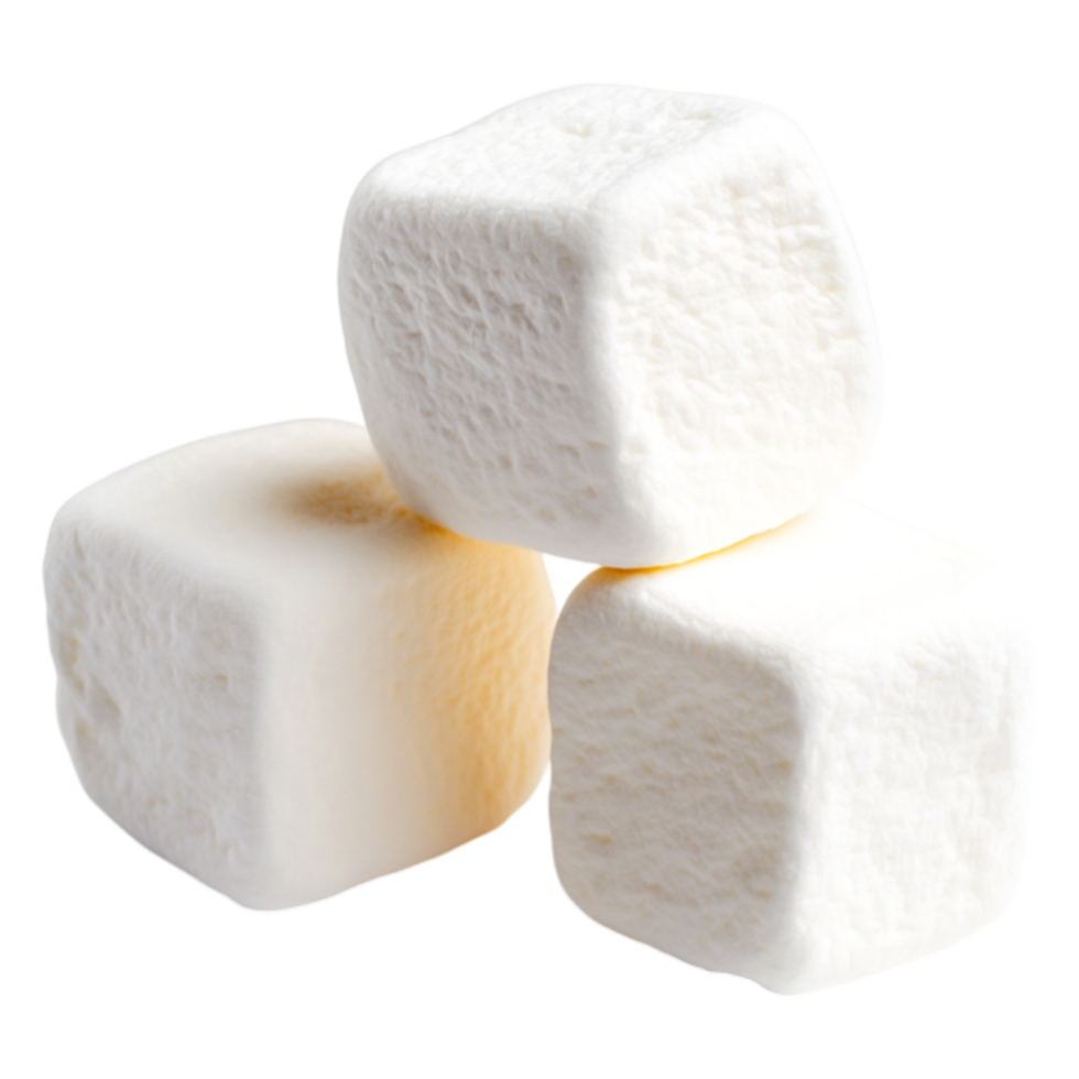 Fluffy Marshmallow Cubes Stacked on a for Dessert png