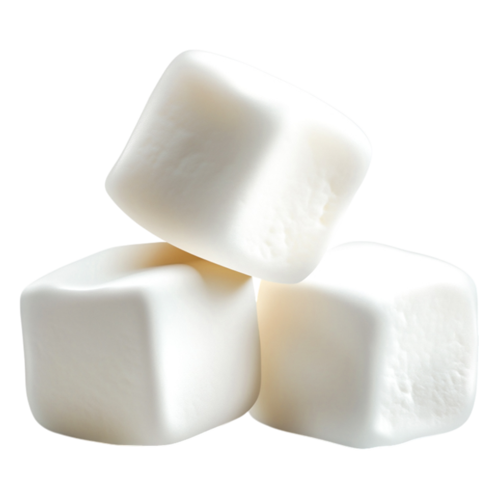 Three White Sugar Cubes Stacked on Each Other on a Bright Background png