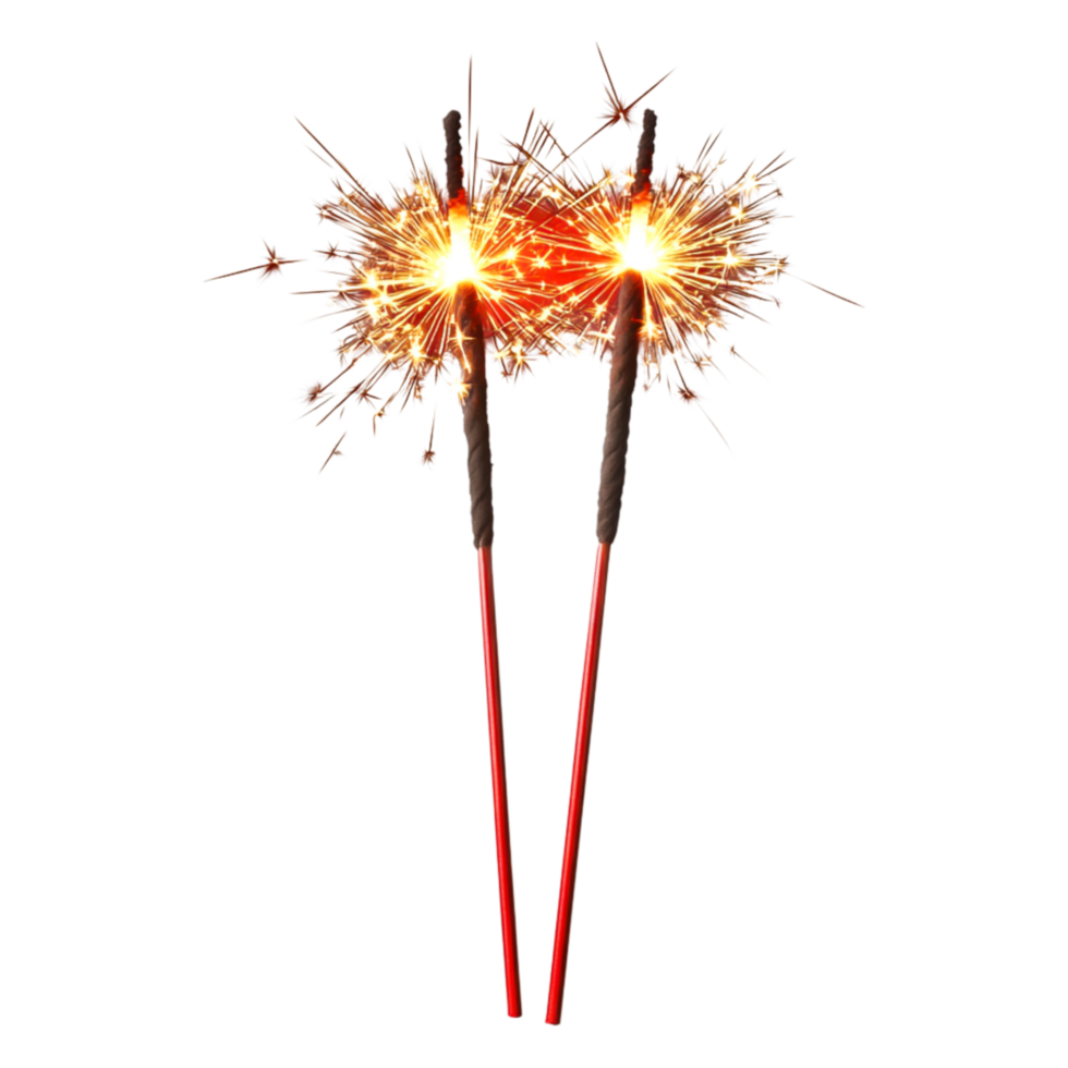 Bright Sparklers Creating Festive Atmosphere for Celebrations png