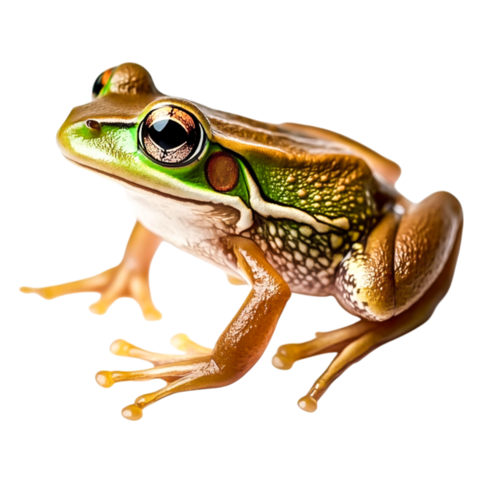 closeup of Colorful Frog with Vibrant Patterns and Shiny Eyes png