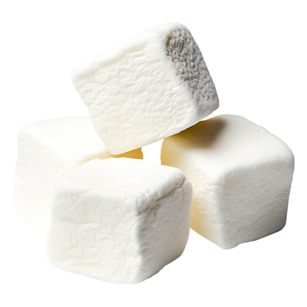 Soft Sweet Marshmallows Stacked on for Dessert Decor png