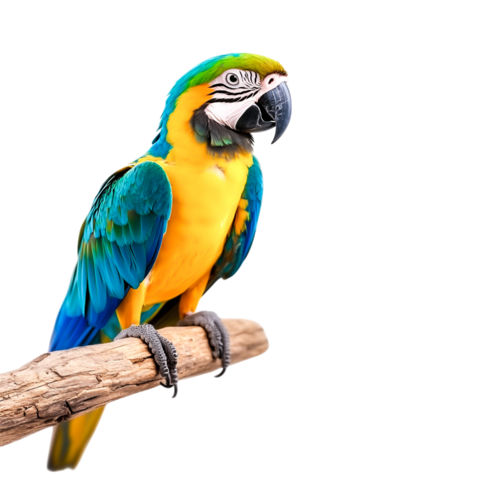 Colorful Parrot Perched on a Branch in Natural Habitat Setting png
