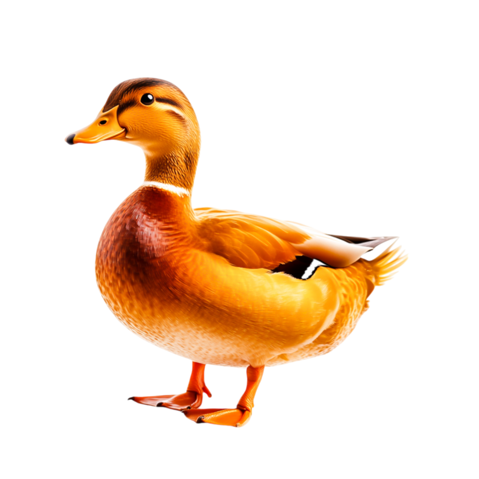 Realistic Illustration of a Vibrant Male Duck with Detailed Feathers png
