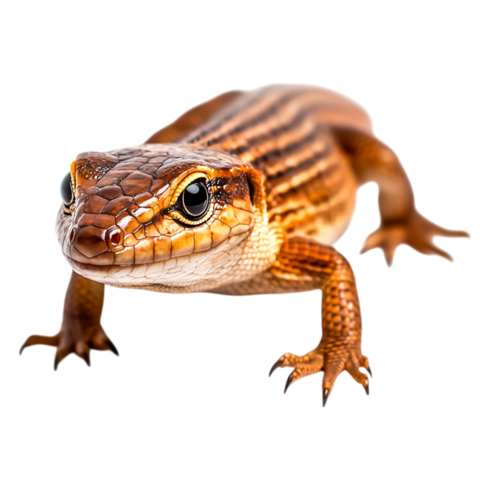 Detailed closeup of a Vibrant Lizard with Striking Patterns png