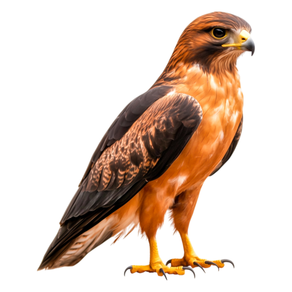 Majestic Hawk Perched with Striking Detail and Vivid Colors png