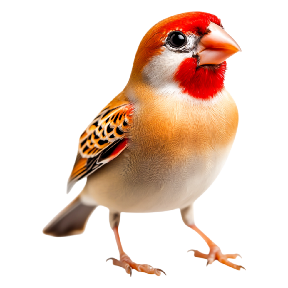 Colorful Songbird Perched with Vibrant Plumage in Natural Setting png