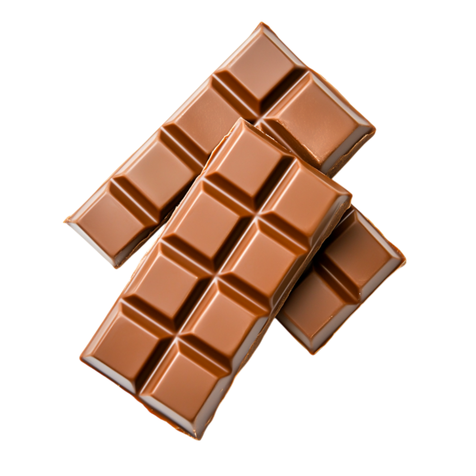Delicious Milk Chocolate Bars Stacked on a png