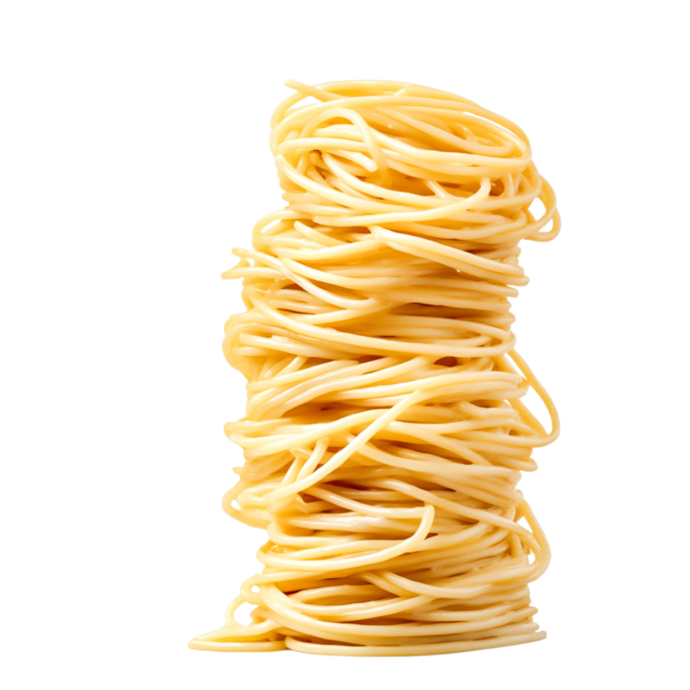 Pile of Uncooked Spaghetti Noodles on png