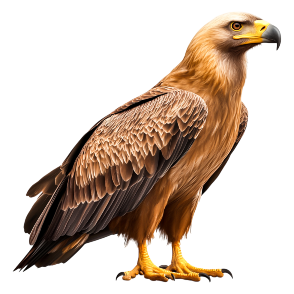 Majestic Golden Eagle Standing Proudly with Stunning Feather Details png