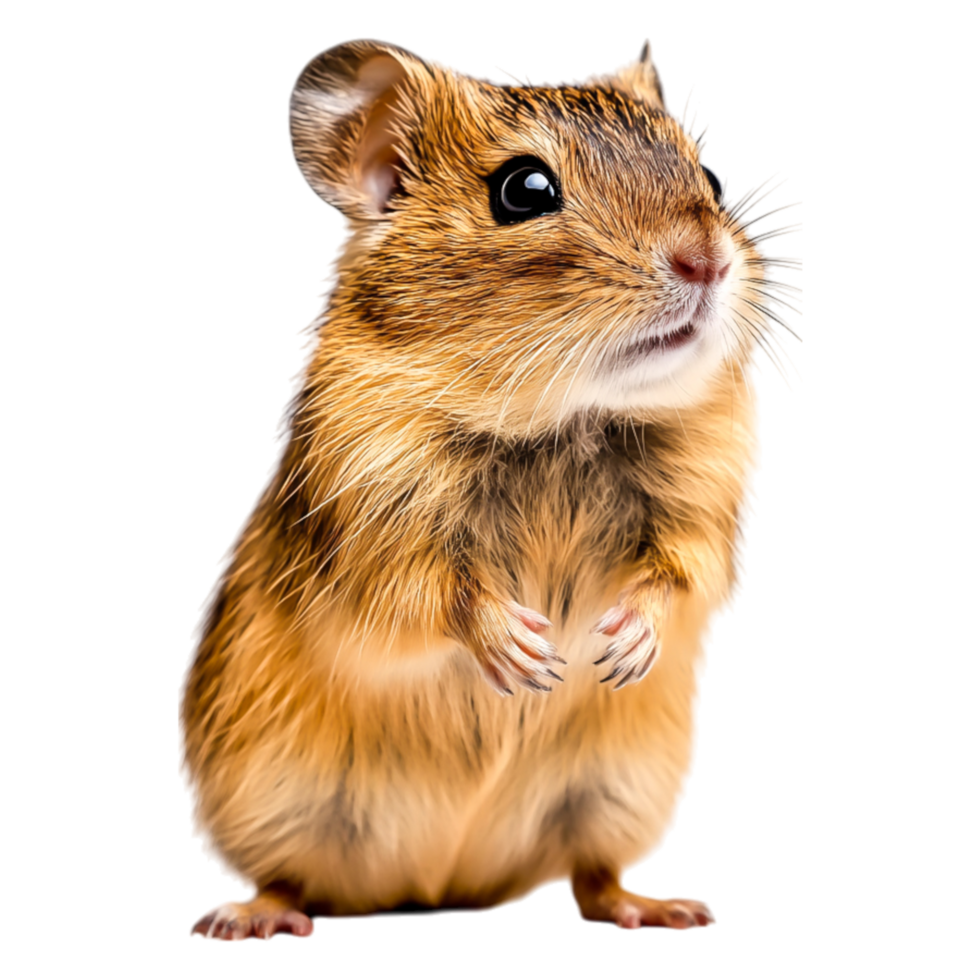 Cute and Curious Small Rodent with Big Eyes and Soft Fur png