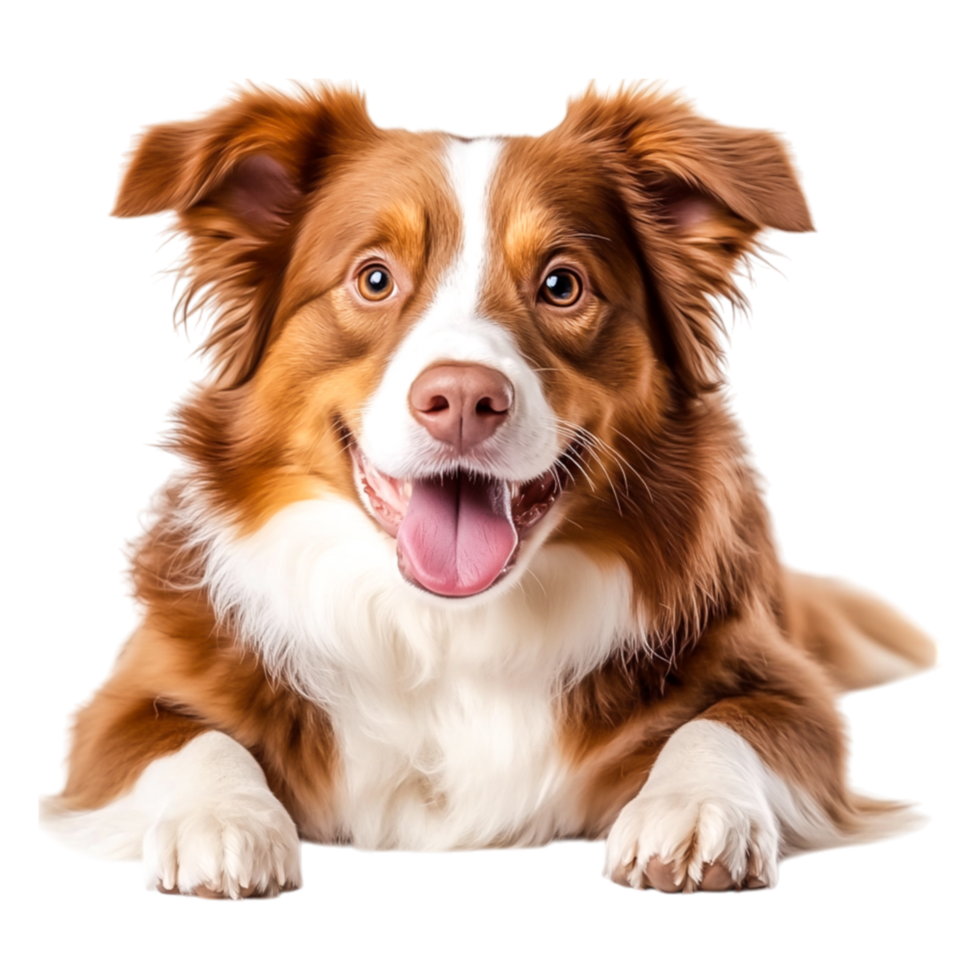 Happy and Playful Dog with Bright Eyes and Fluffy Fur png