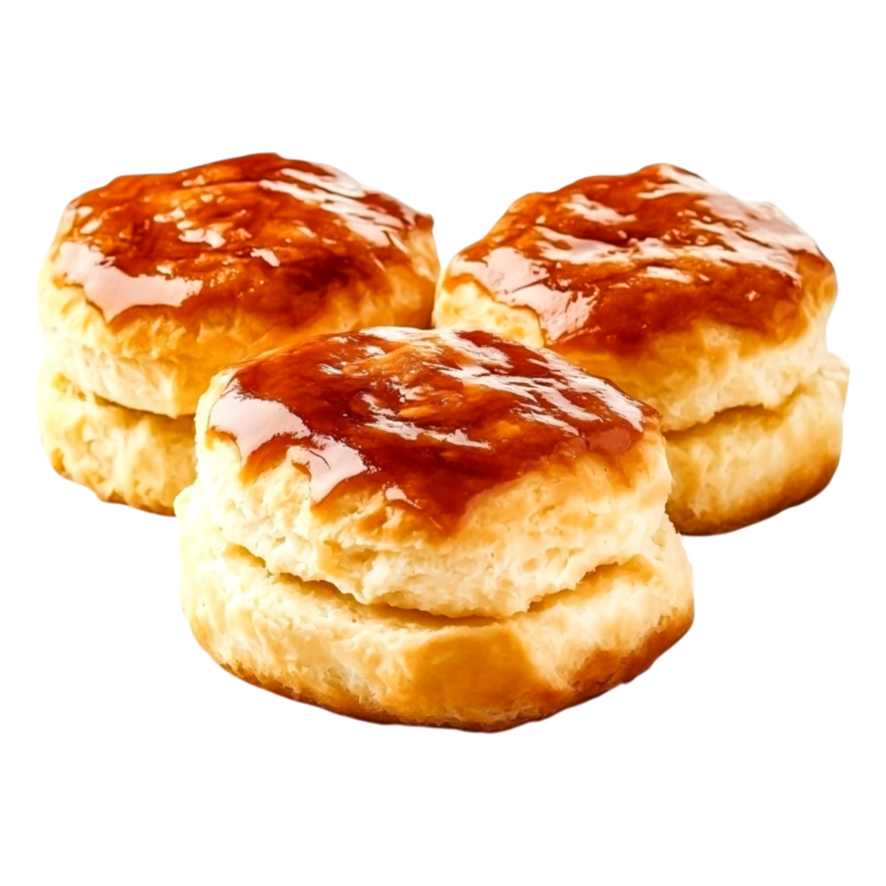 Freshly Baked Biscuits with Glaze on a png