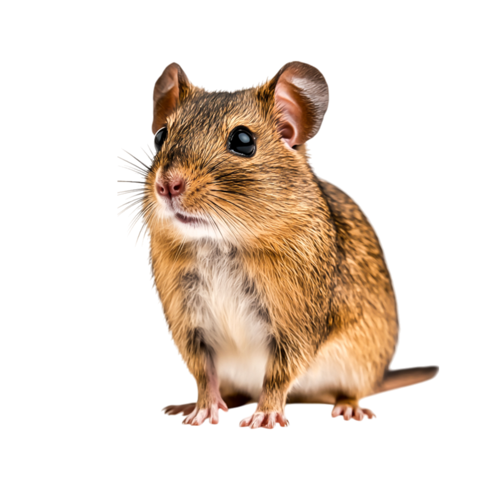 Cute Small Rodent with Big Eyes and Soft Fur in Natural Setting png