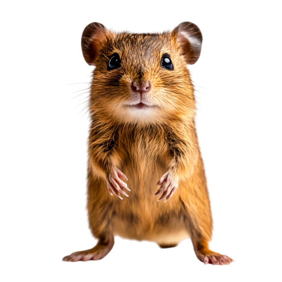 Cute small mammal with large eyes and whiskers standing upright png