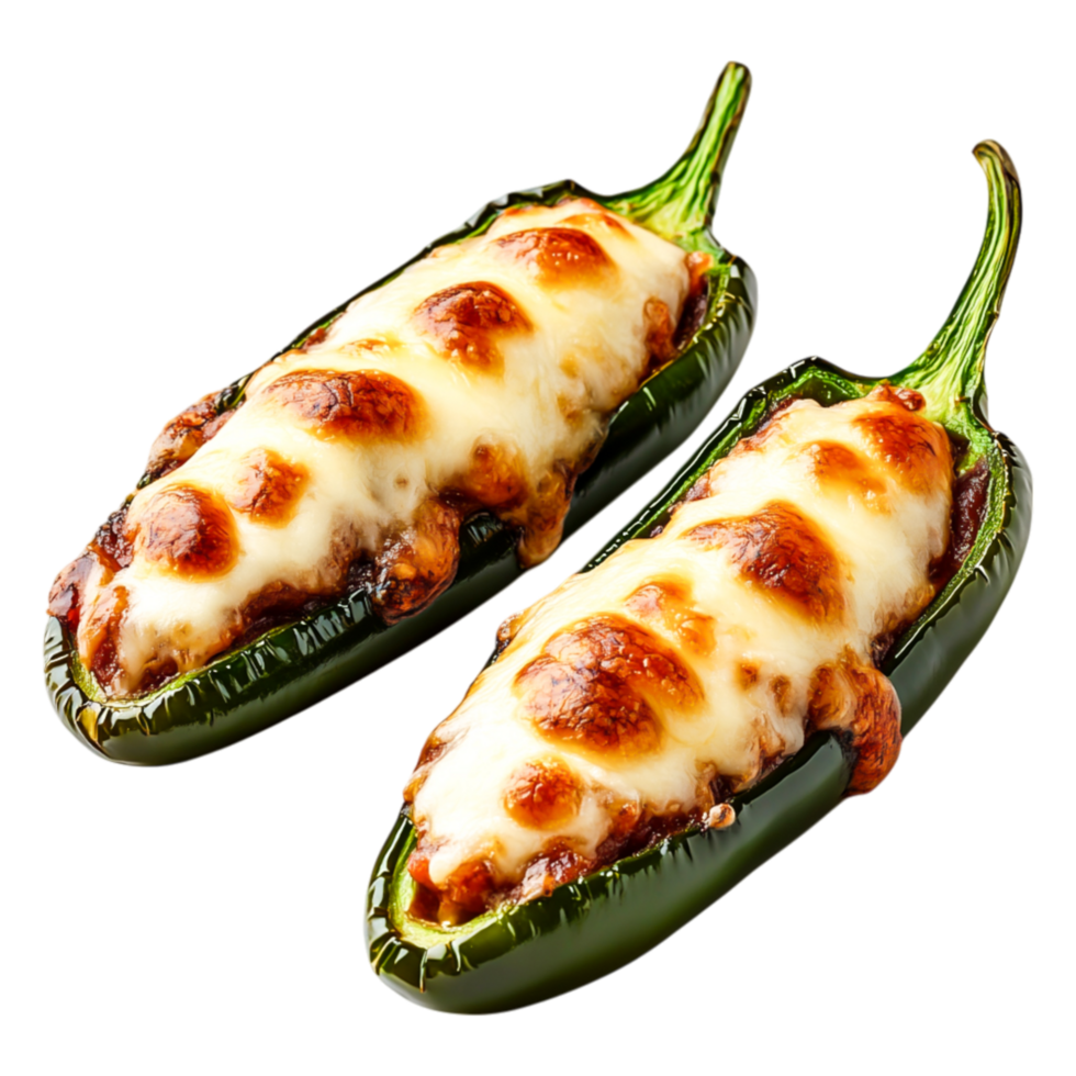 Stuffed Jalapeno Peppers with Cheese and Savory Filling png