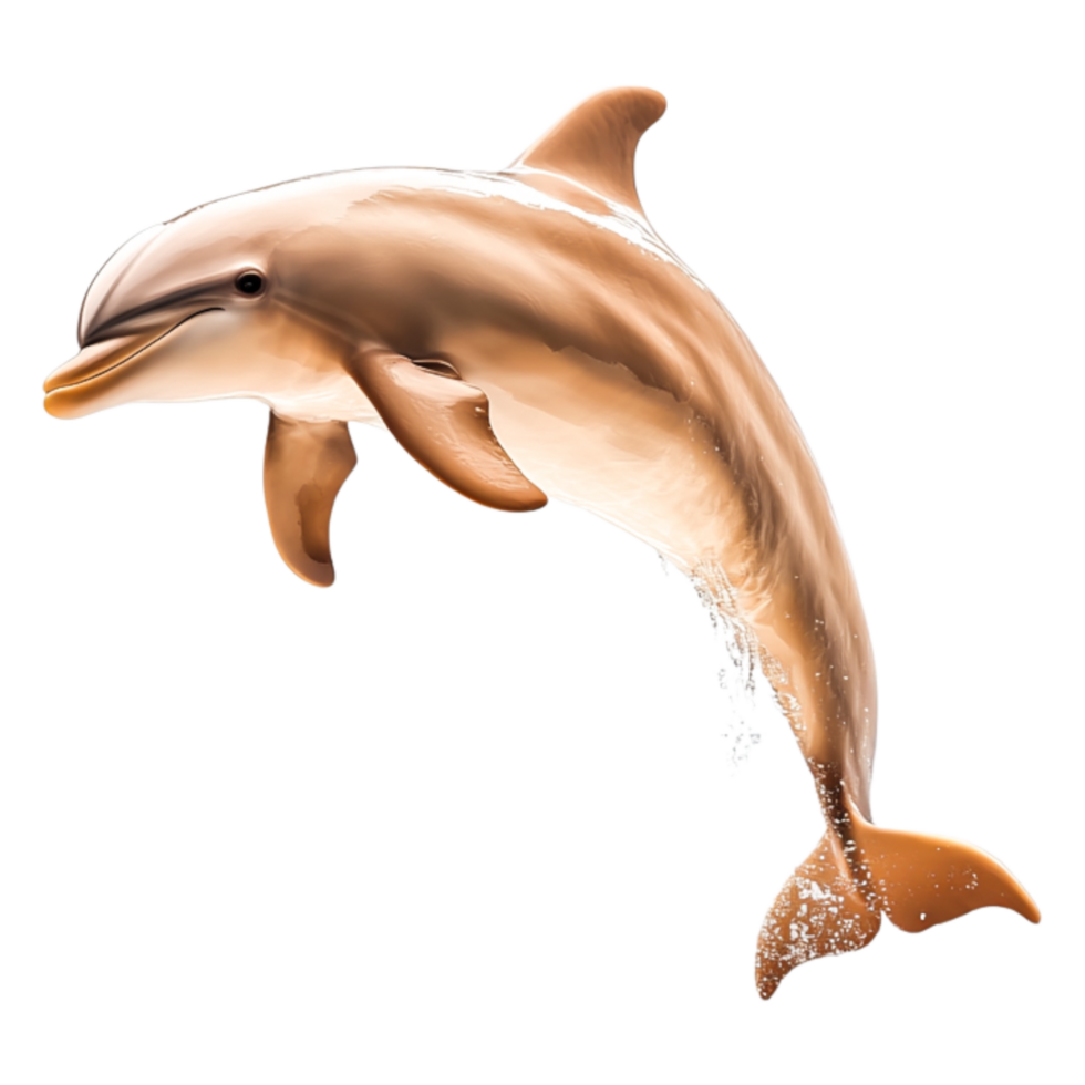 Playful Dolphin Swimming in a Splash of Water with Joyful Motion png