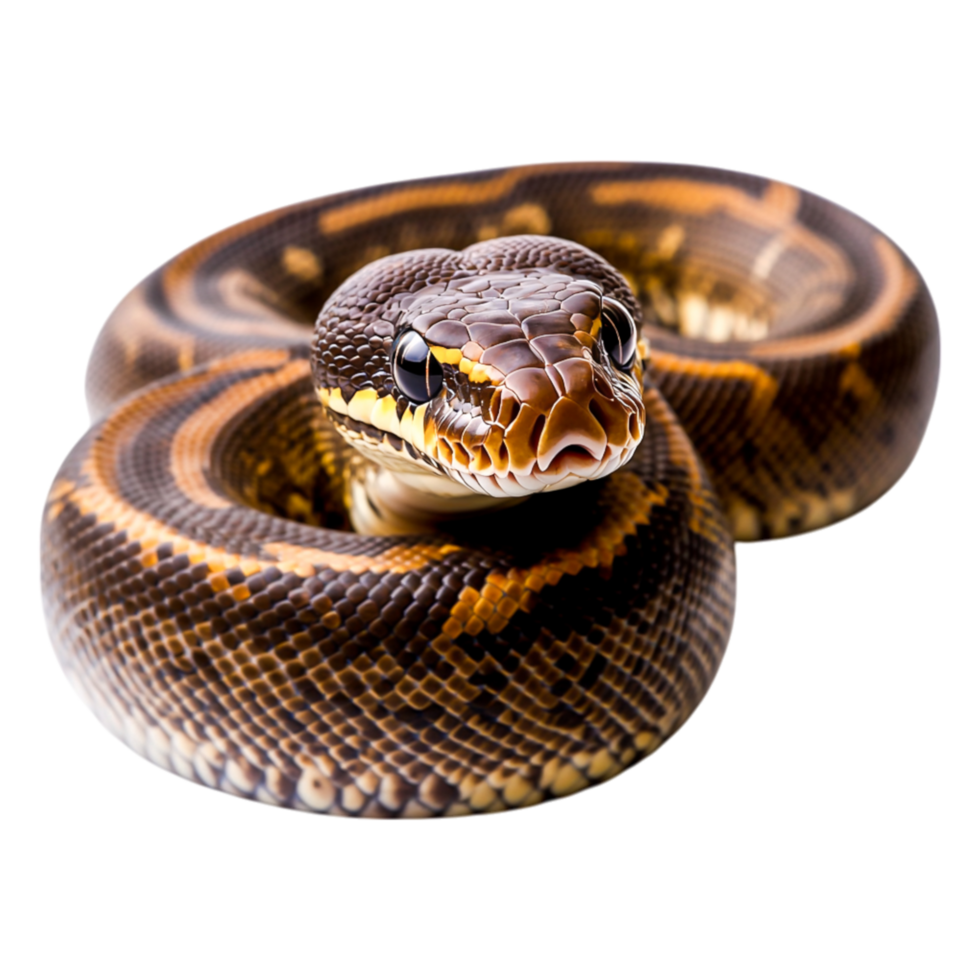 Beautiful closeup of a Colorful Python in a Natural Pose png