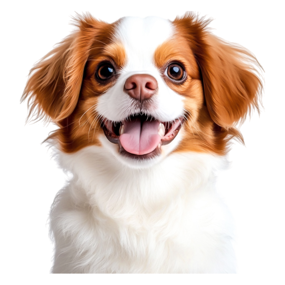 Happy Cavalier King Charles Spaniel Smiling with Joyful Expression png