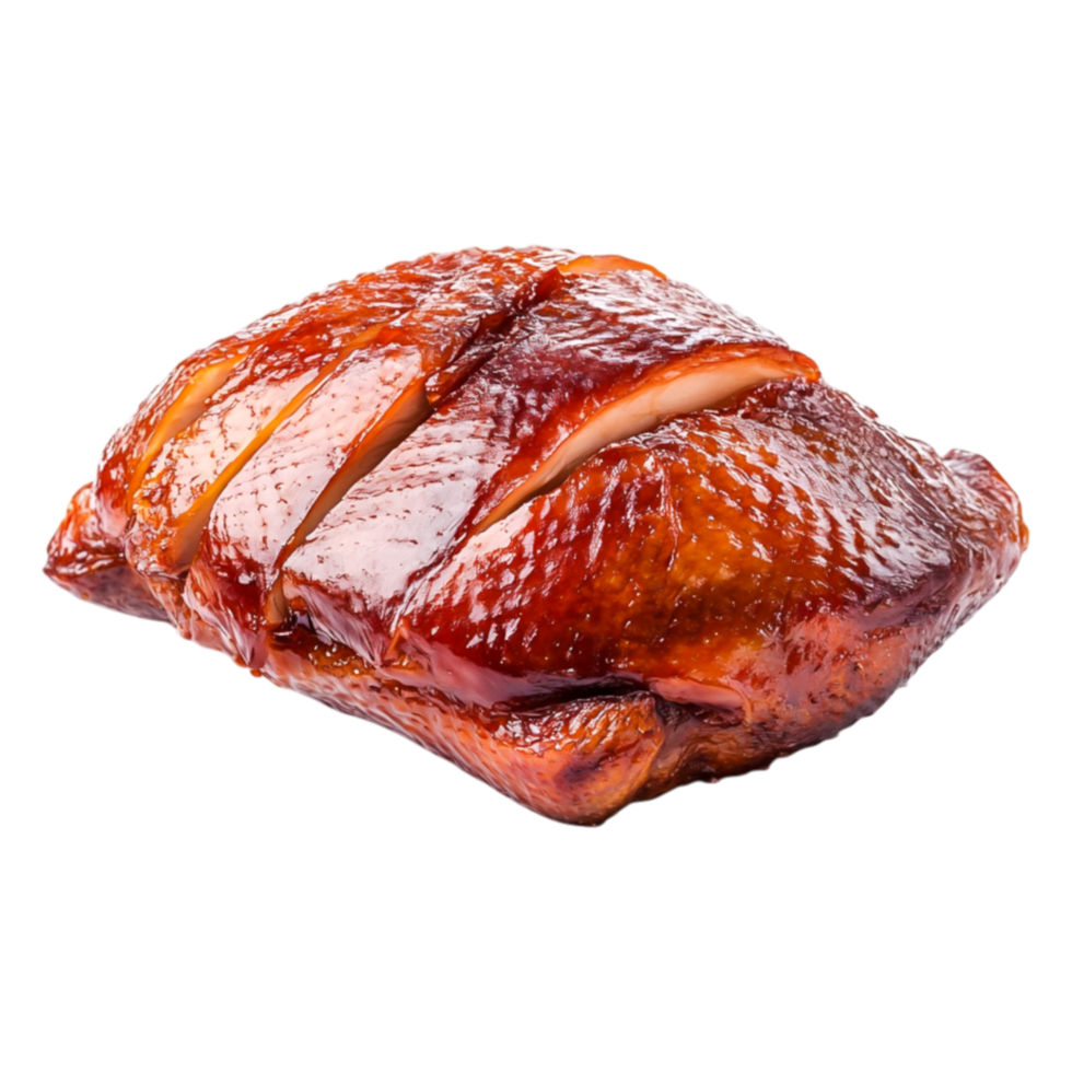 Juicy Roast Chicken Breast with Crispy Skin and Glaze Finish png