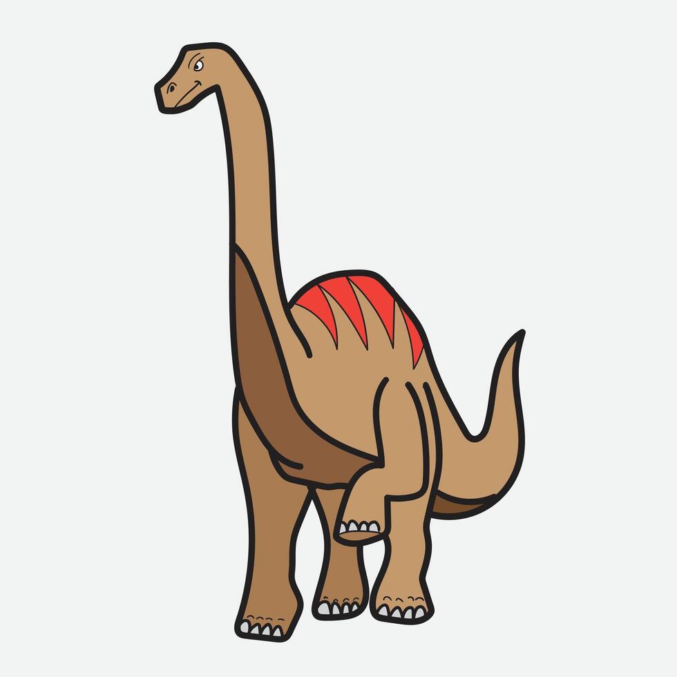 Brachiosaurus illustration with white Background vector