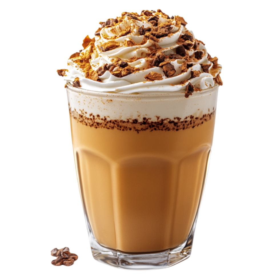 Caramel latte symbolizing comforting warmth creamy sweetness and a delightful pickmeup for coffee lovers png