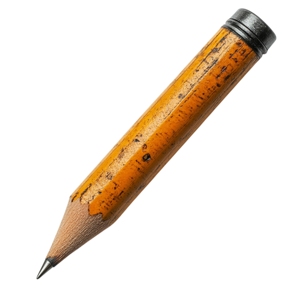 Wooden pencil with a sharpened graphite tip and a hexagonal body representing creativity knowledge and the essential writing tool used for drawing sketching and recording thoughts on paper png