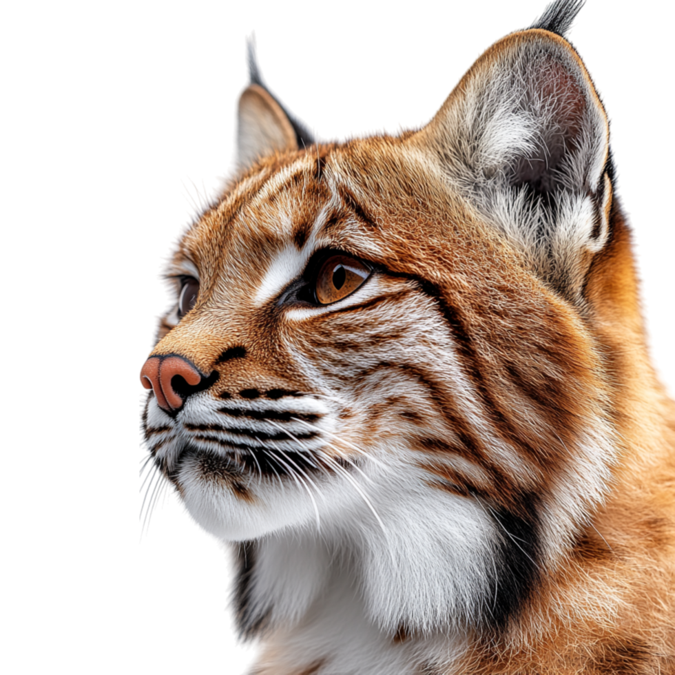Wild bobcat with sharp features highlights agility and the stealth of predators png