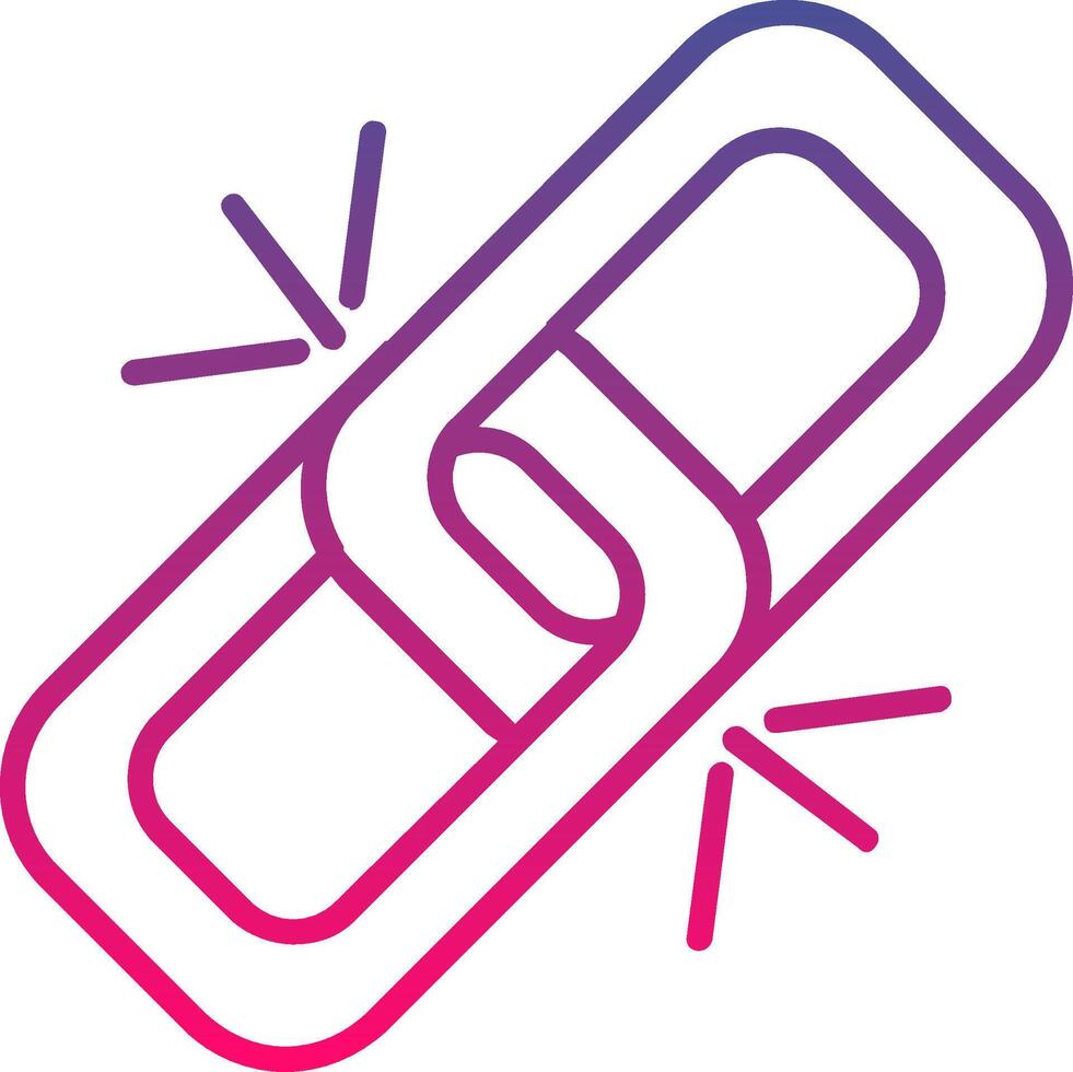 Link icon. colored outline icon style. vector