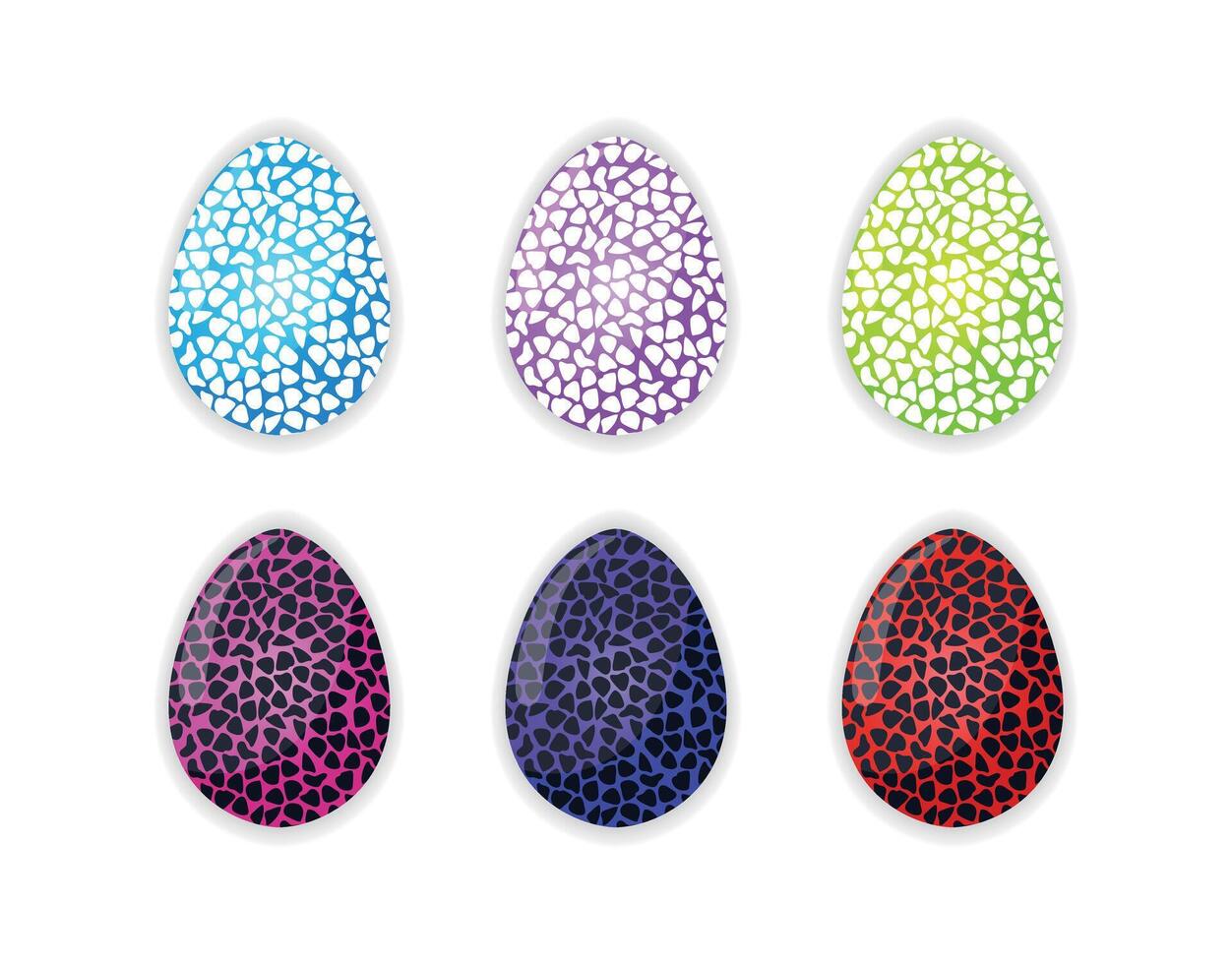 Vibrant Mosaic Easter Egg Collection vector