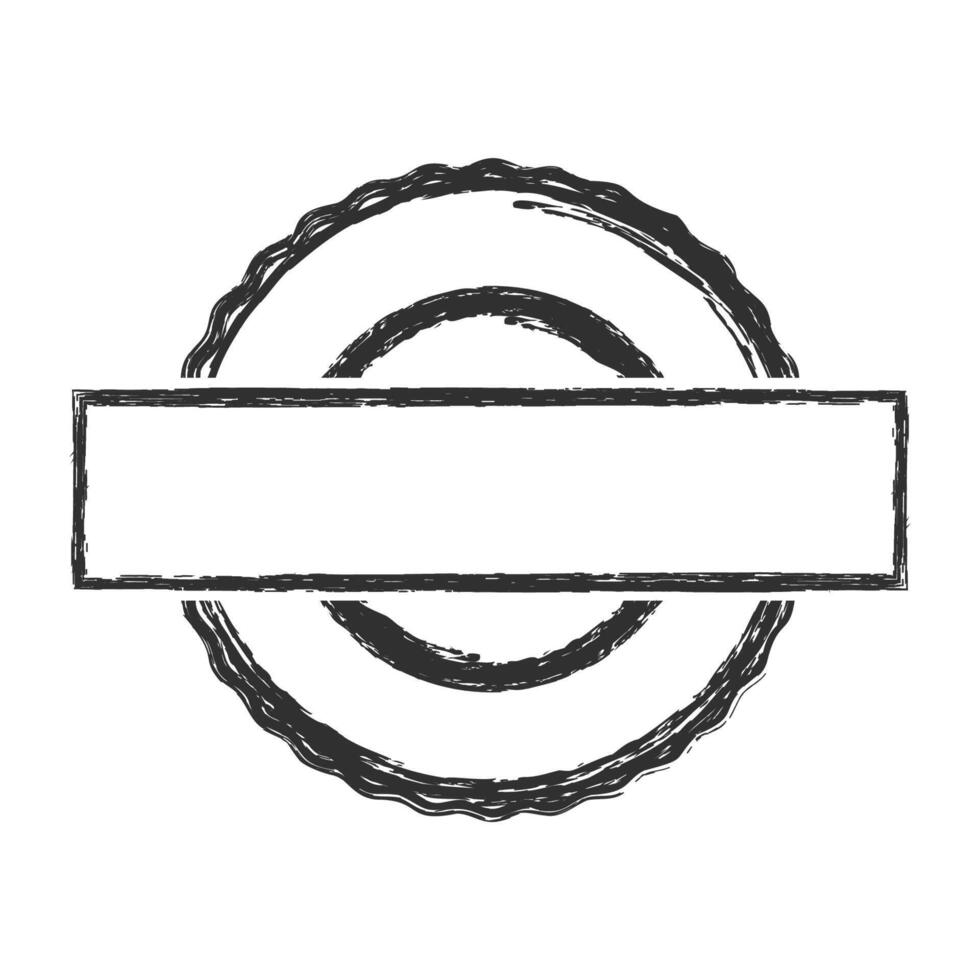 Blank grunge rubber stamp with space for text vector
