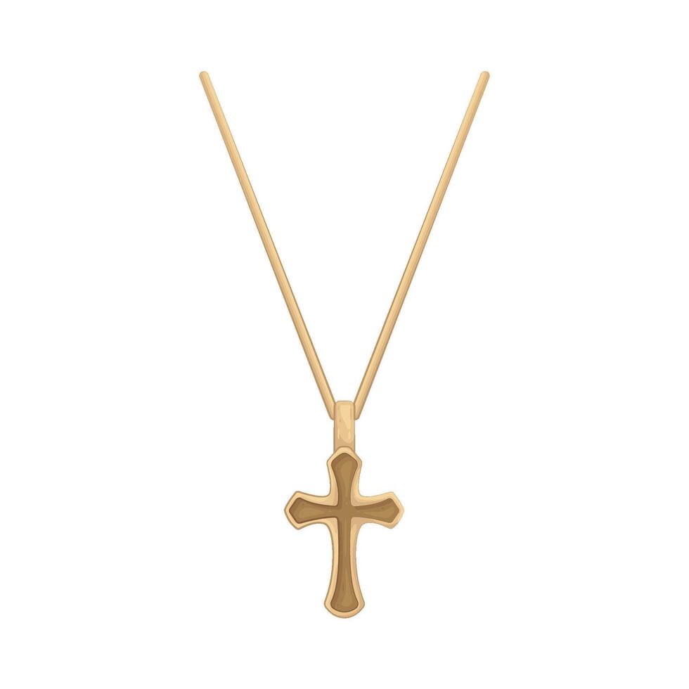 Illustration of Cross Pendant vector