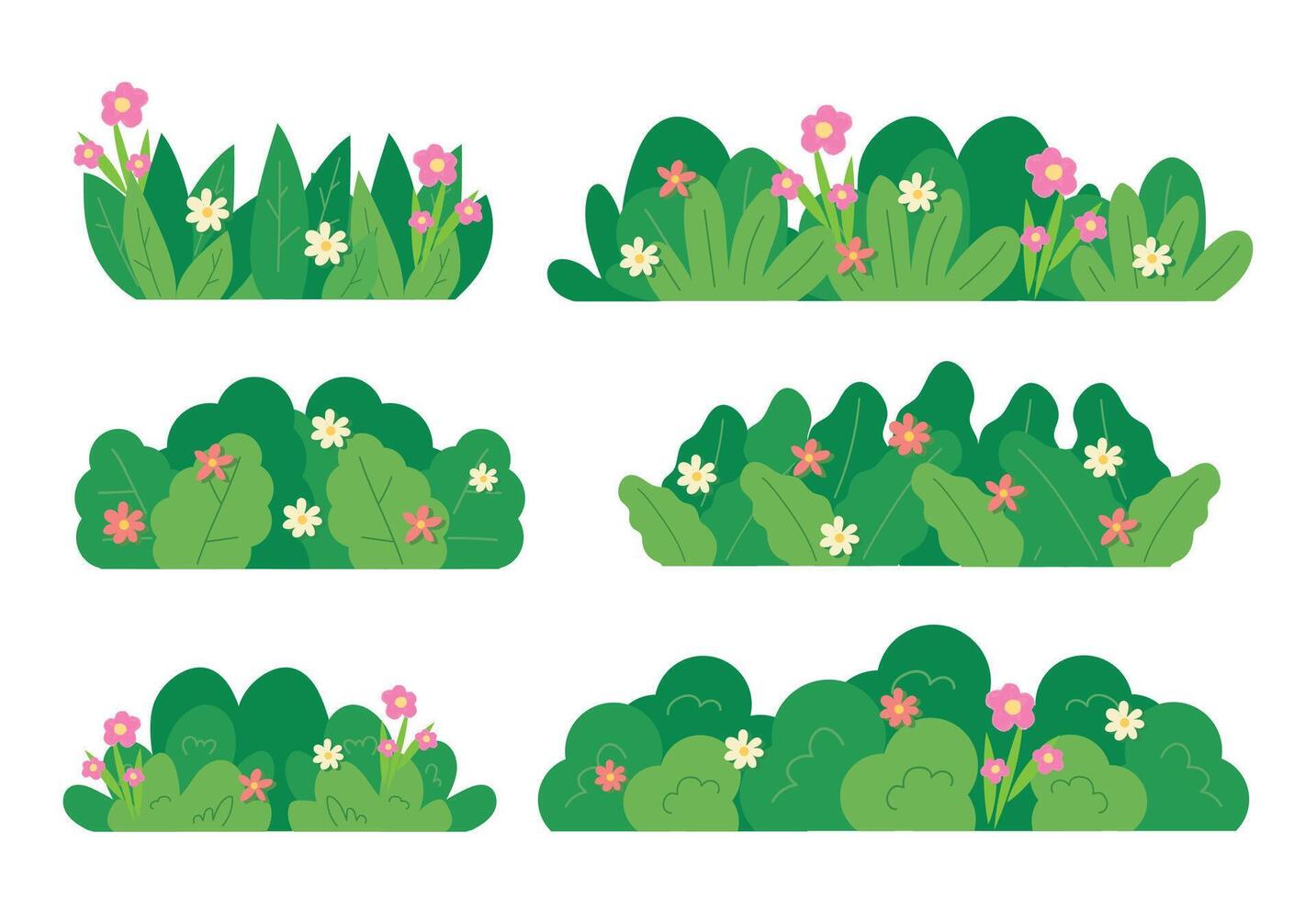 bush blossom. grass bush vector