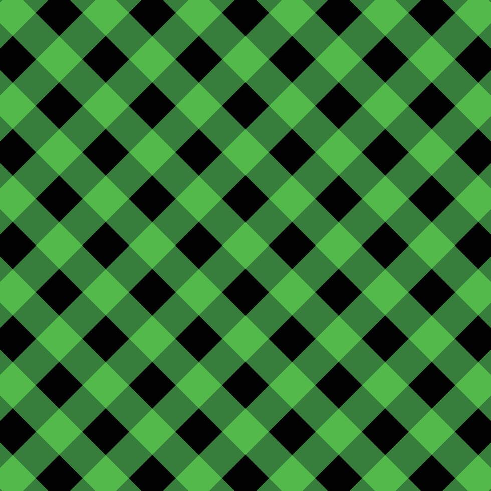 Green Geometric Checkered Fabric Design vector