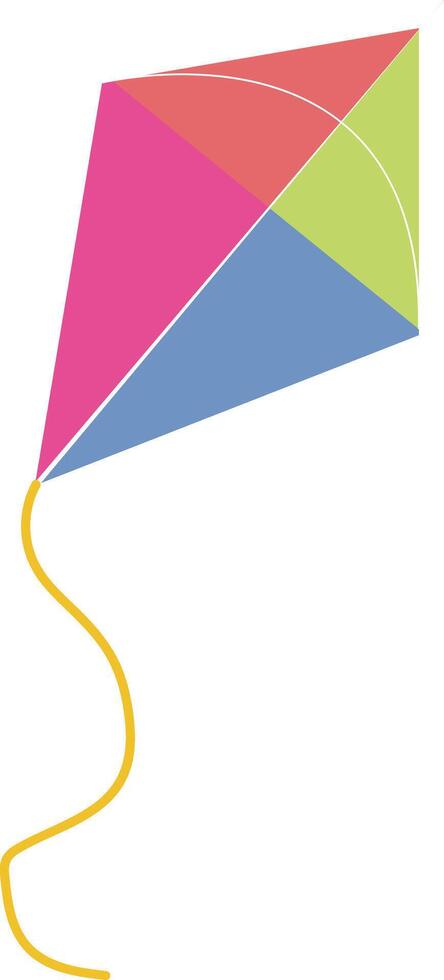 Unique Albatross Kite Design Colorful Art on White vector