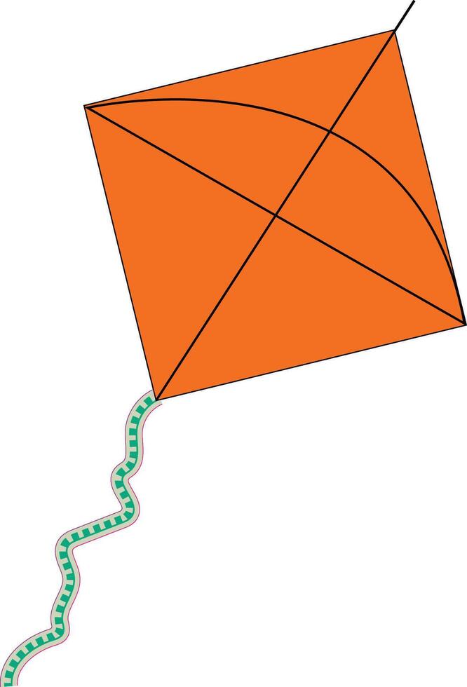 Albatross Shaped Kite Artwork Illustration on White vector