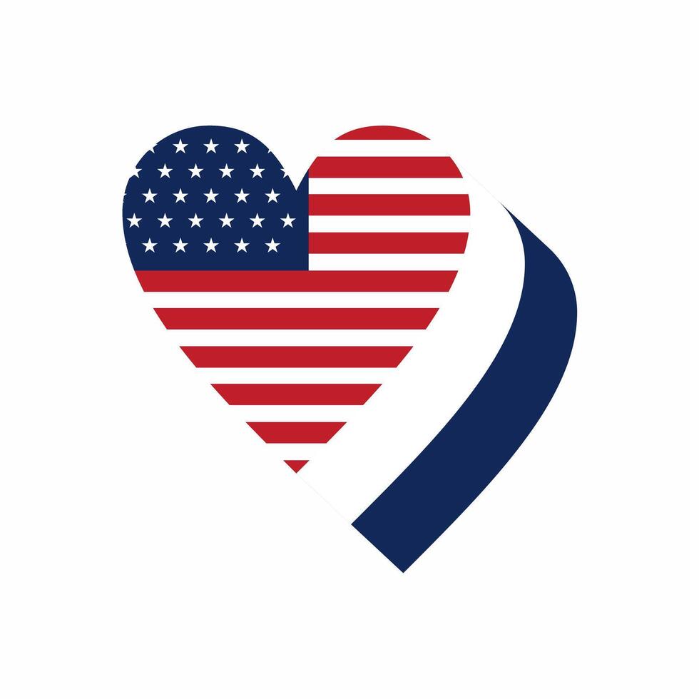 3d heart american flag design, Independence Day, Memorial Day, patriotic themed illustration vector