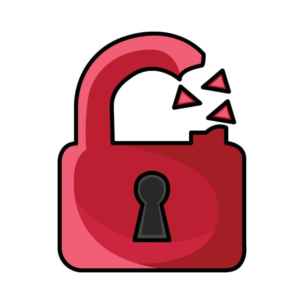 illustration of Data Breach vector