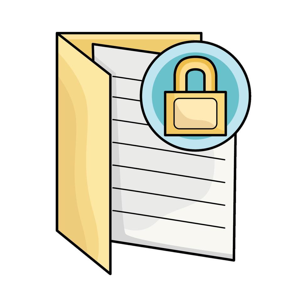 illustration of Encrypted File vector