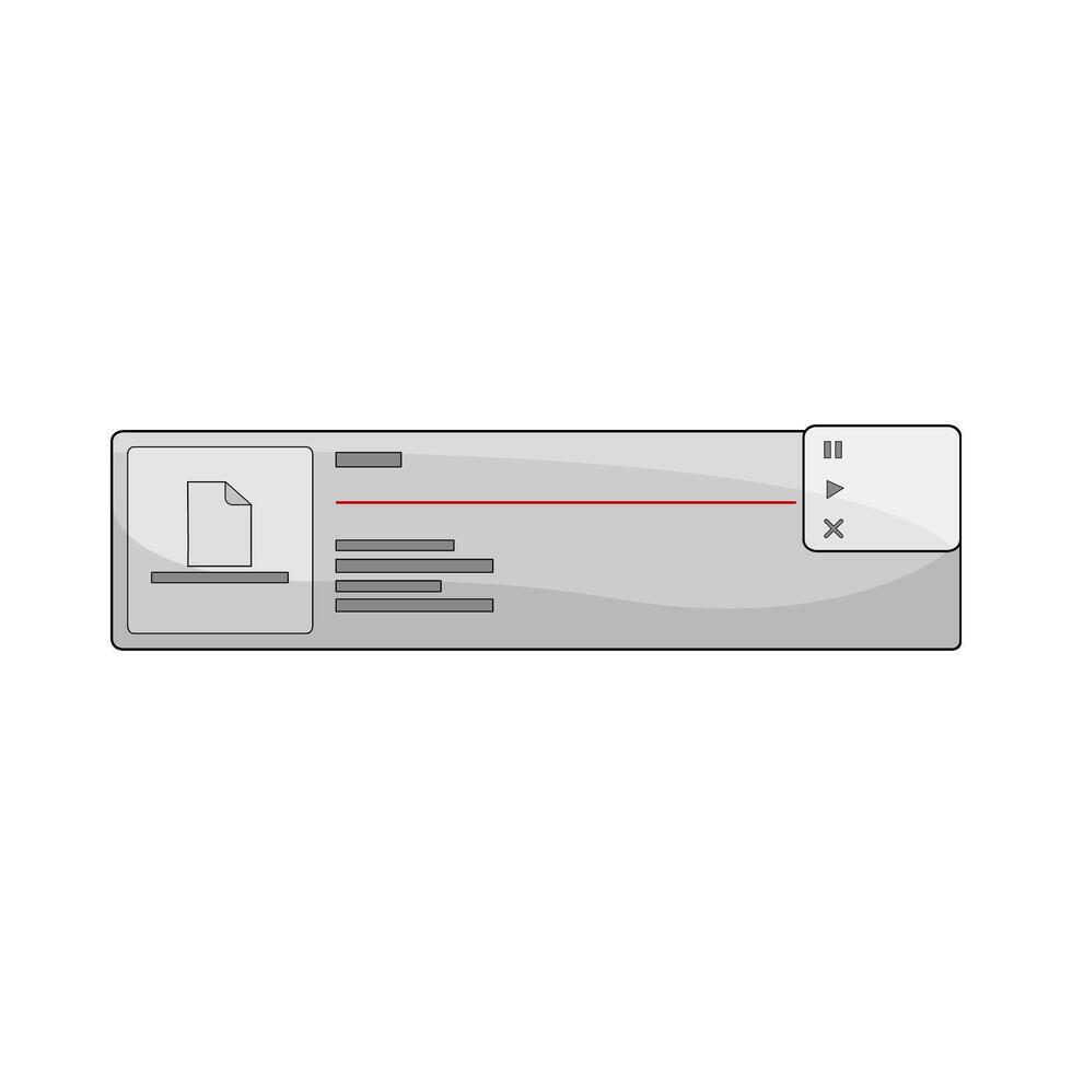 Print Queue illustration vector