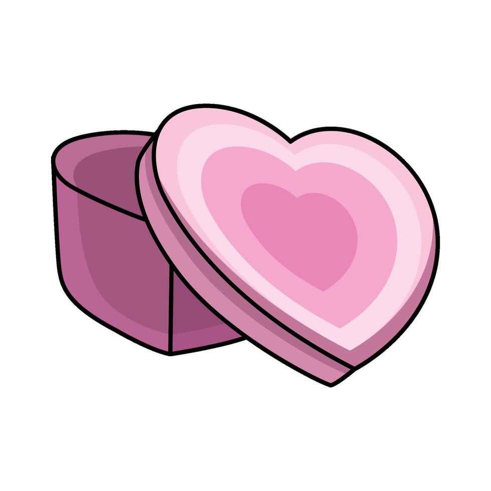 illustration of Heart shaped Gift Box vector