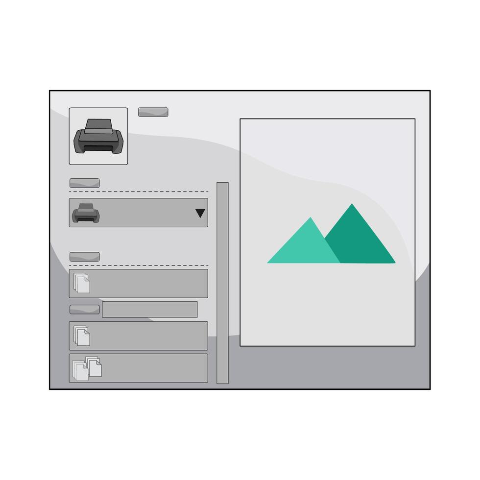 illustration of Print Settings vector