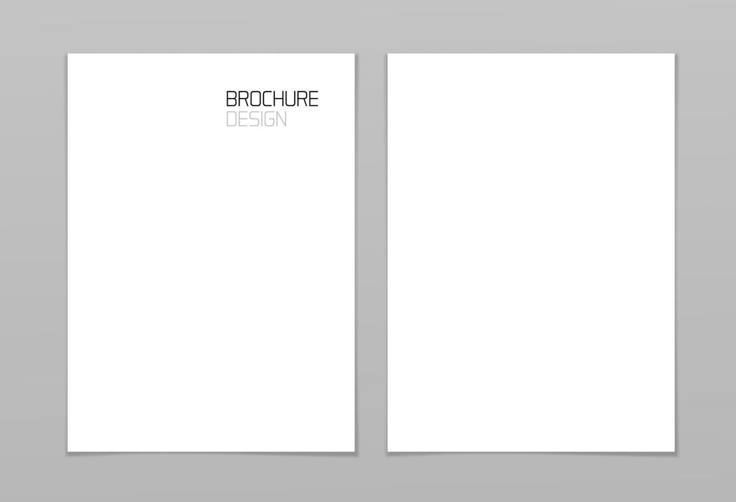 Mockup paper a4 page card empty blank template for identity branding presentation, empty clean pages mock up layout for brochure placard flyer horizontal white color vector