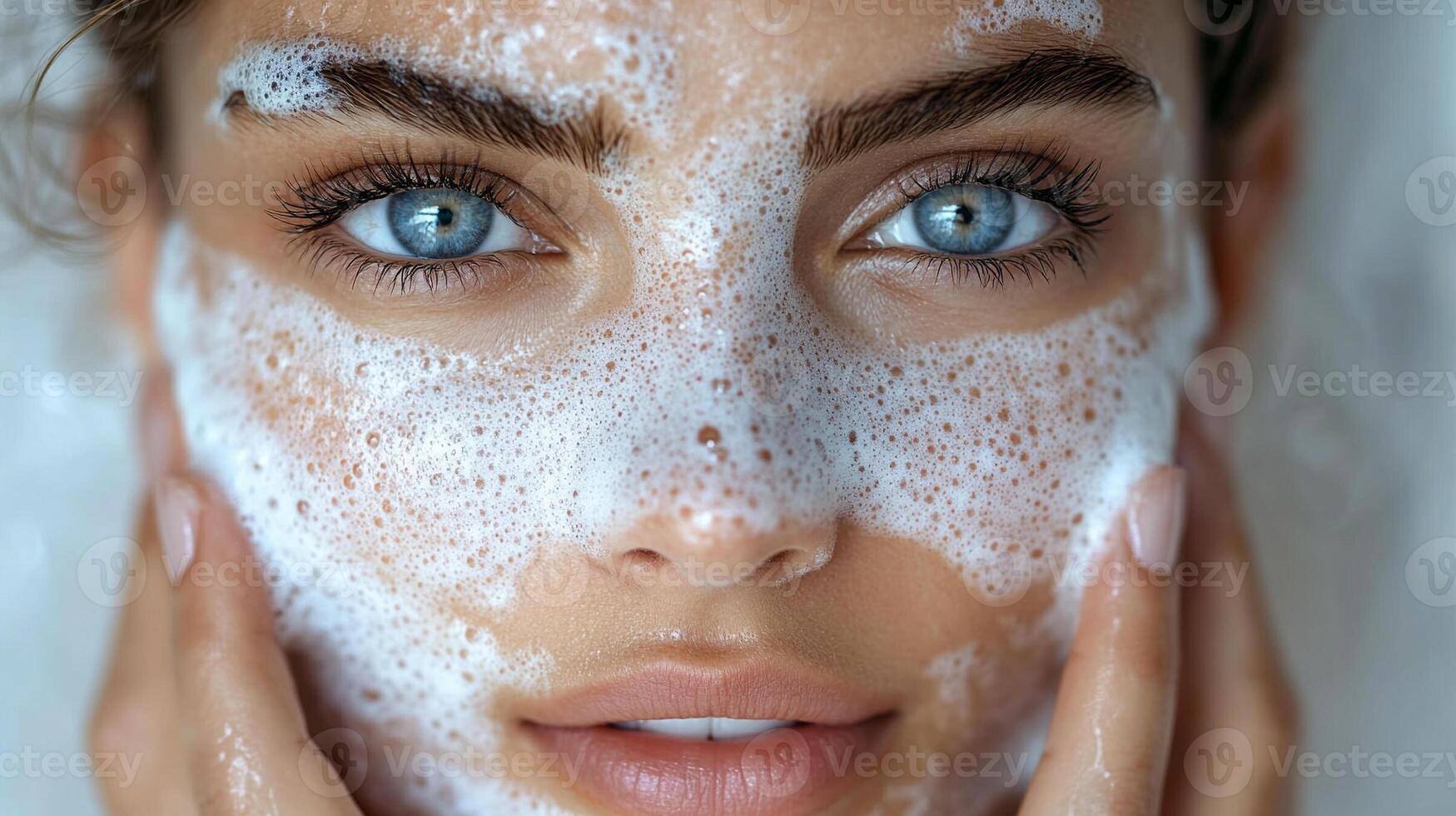 Foam Facial Close-up photo
