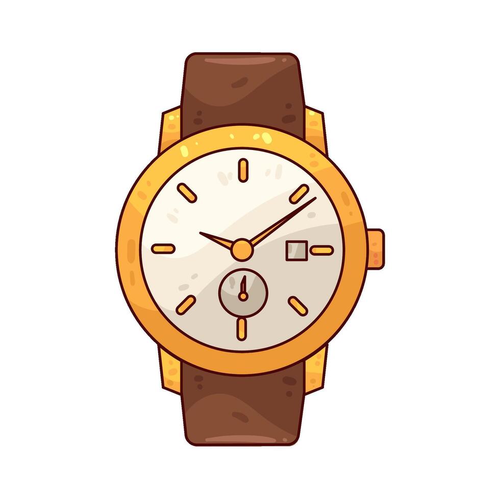 luxury watch illustration vector