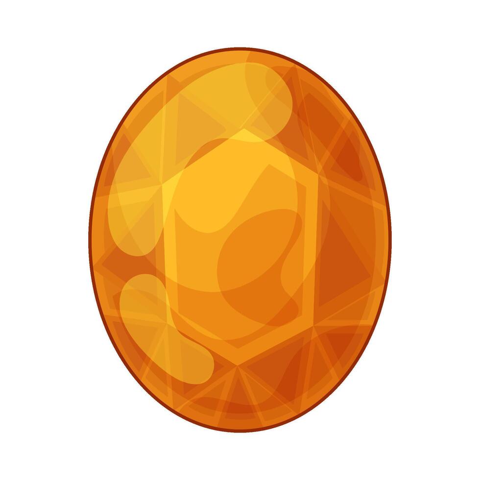 orange gemstone illustration vector