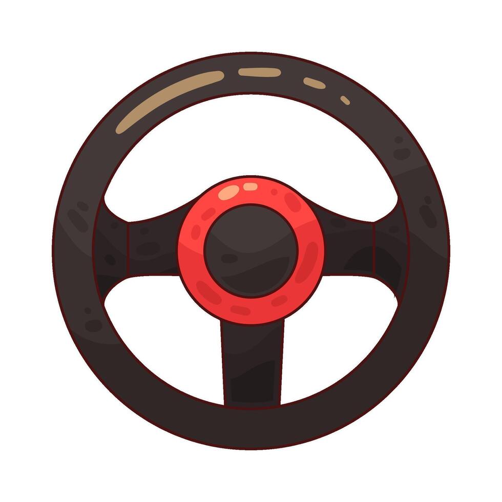 steering wheel illustration vector