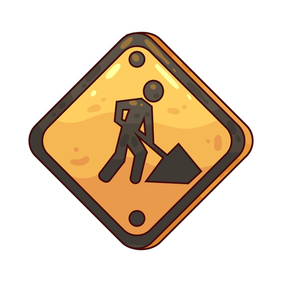 Road Work Sign vector