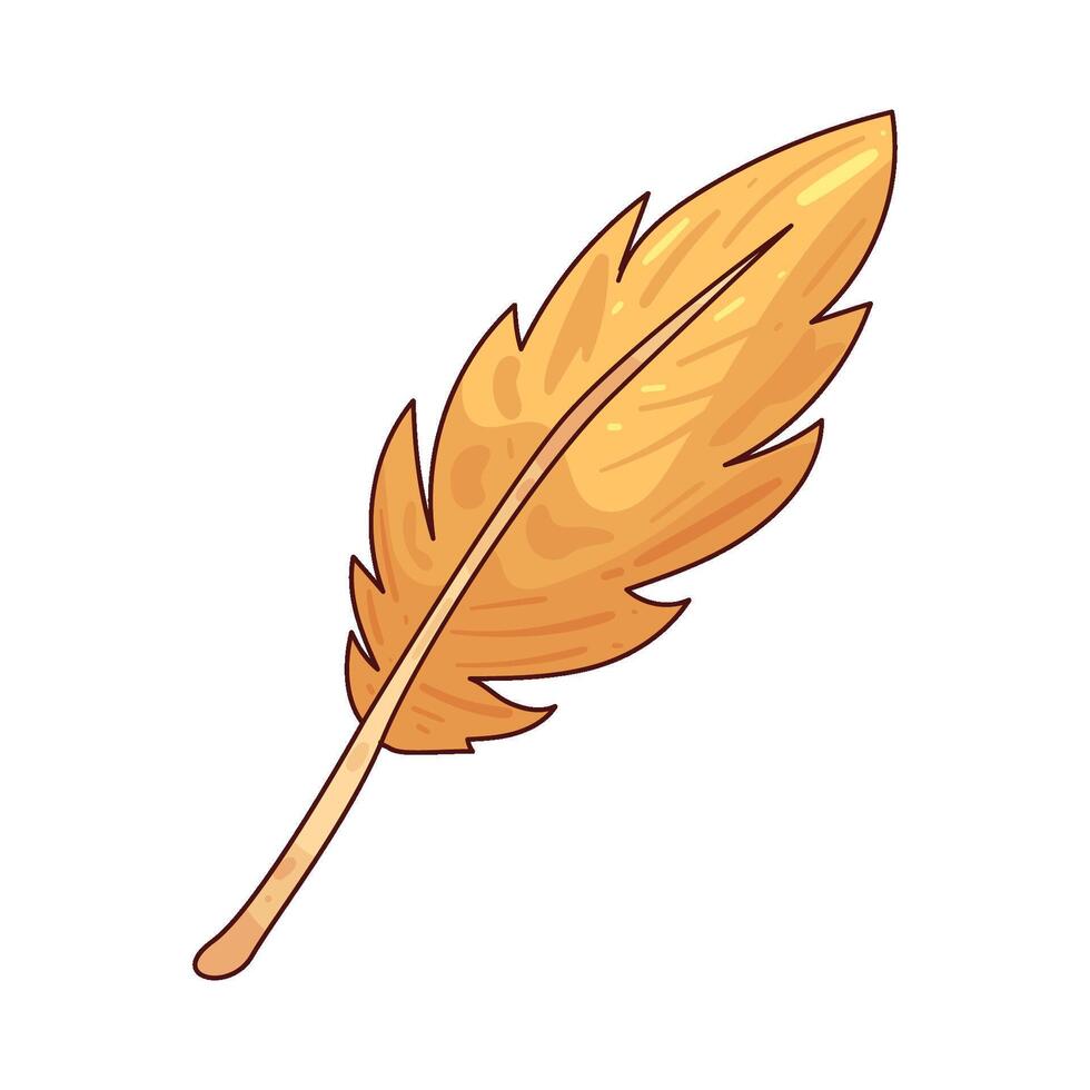 golden feather illustration vector