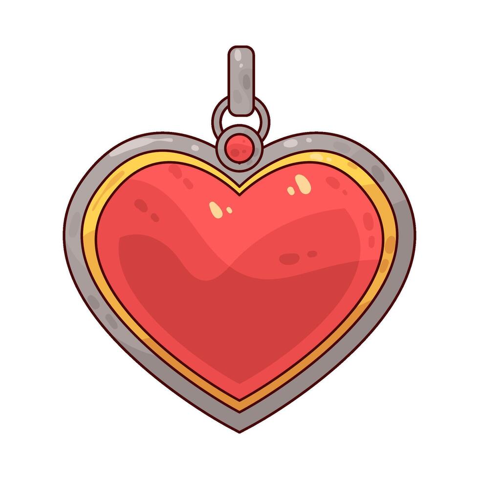 heart pendant illustration vector
